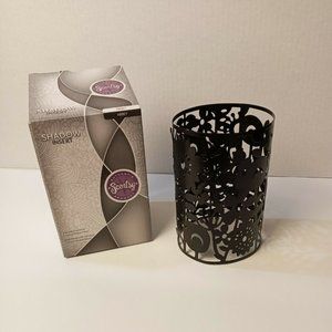 Retired Scentsy Shadow Insert Abbey Candle Sleeve Black